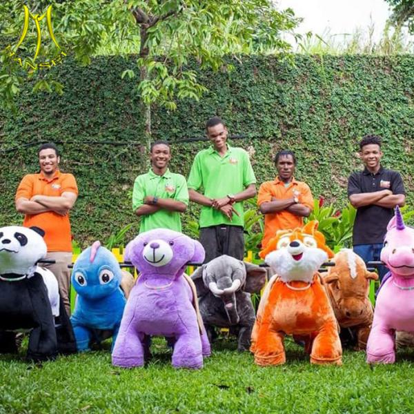 Hansel  cheap indoor coin operated plush animals amusement park toys zippy rides