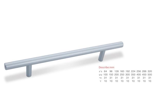 Popular Design Aluminium Pull Handles , Smooth Surface Treatment Indoor Door Handles 96/128/160mm