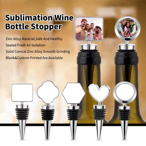 Couvercle de bouteille de vin à sublimation personnalisé