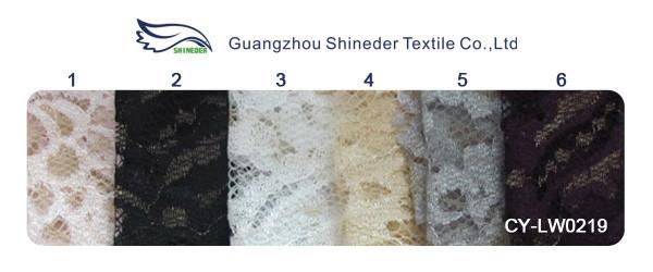 Eco Friendly Lace Metallic Nylon Fabric For Apparel Black CY-LW0219