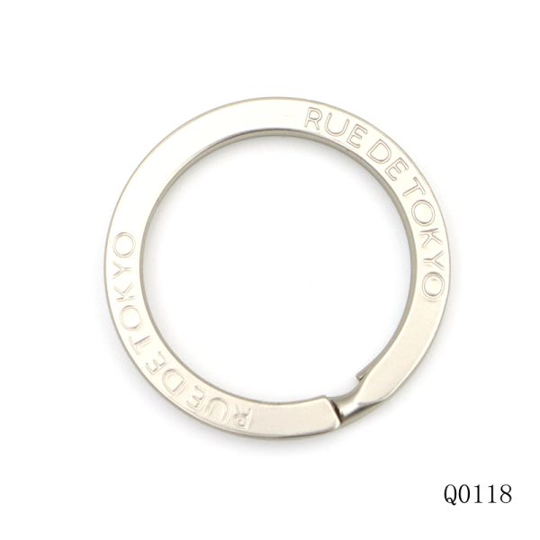 OEM ODM Split Key Ring 1 Inch Steel Key Rings With Design Text