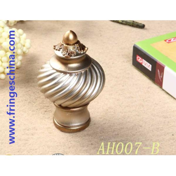 Classical delicate PP plastic curtain rod finials for home decoration