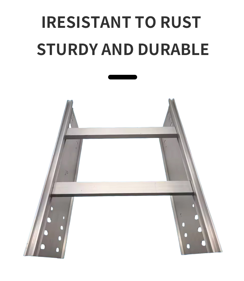 Large Span Ladder Type Aluminum Cable Tray For Industrial Construction 80Pcs Capacity