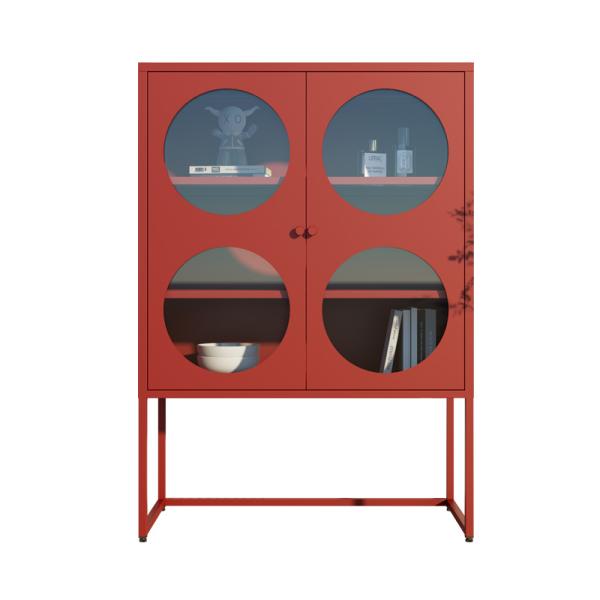 Living Room 2 Doors Filing Cabinet Storage Metal Locker With Stand Feet