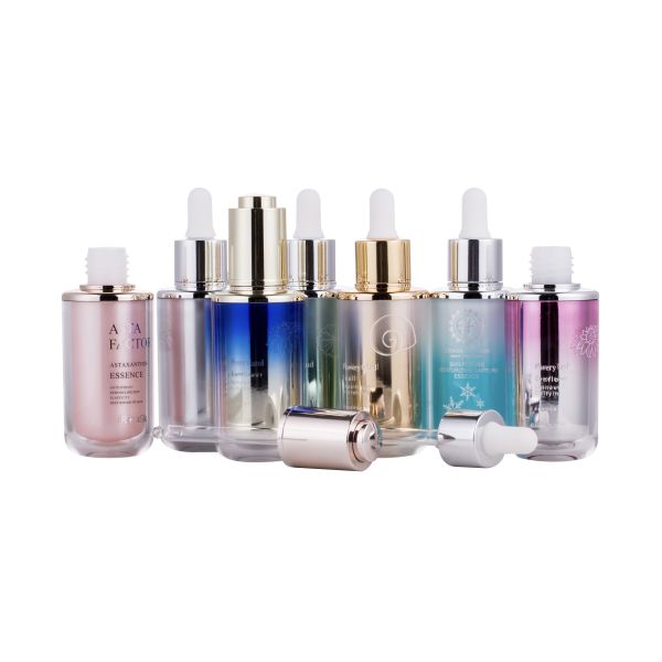 Double-Layer Acrylic Dropper Bottle with PP Inner Liner 30ml/45ml Leak-Proof for Skincare