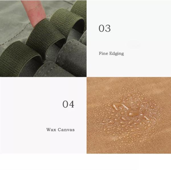 Canvas Barbecue Camping Storage Bag 38.5x19.5cm For Seasoning Bottles