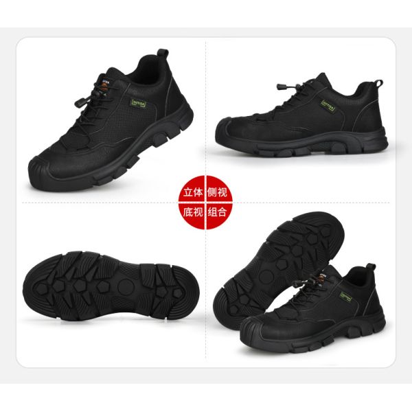 Men’s Safety Work Shoes Steel Toe Breathable Anti-Smash Puncture-Proof Comfortable Soft Sole