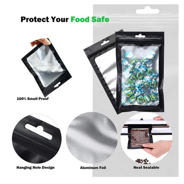 5x8 Inch Packaging Mylar k Foil Bags With Clear Window