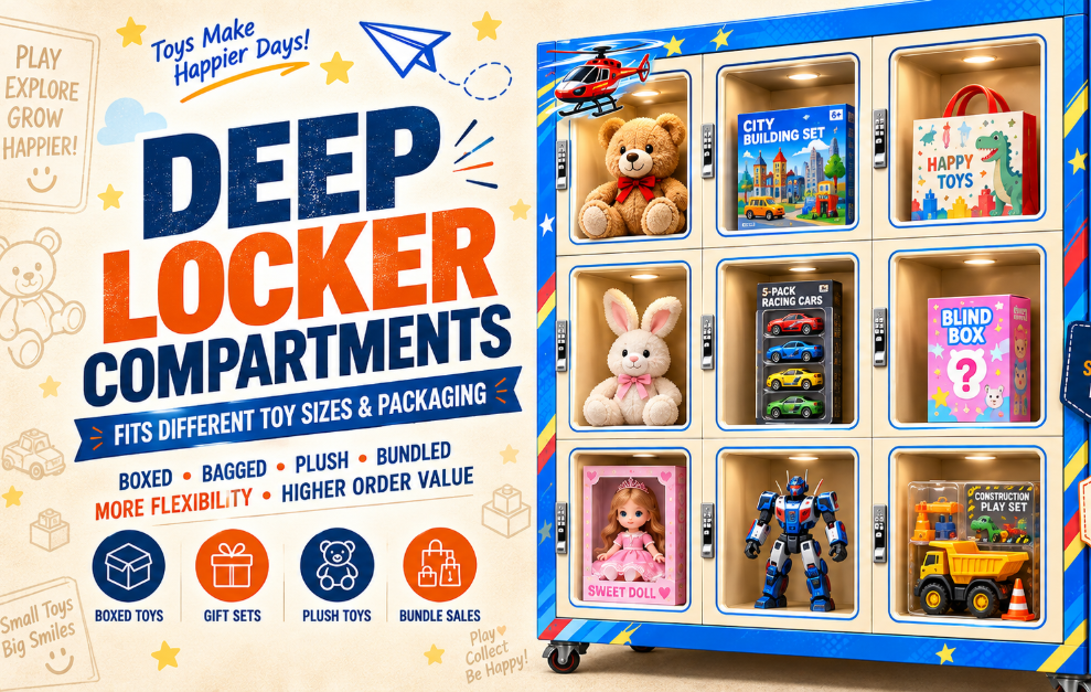 35-Locker Smart Souvenir Vending Machine for Theme Parks, Museums & Tourist Attractions