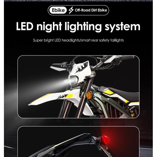 72V Electric Off-Road Motorcycles Max. Speed 80km/h Moto Electrique for Motor Vehicle