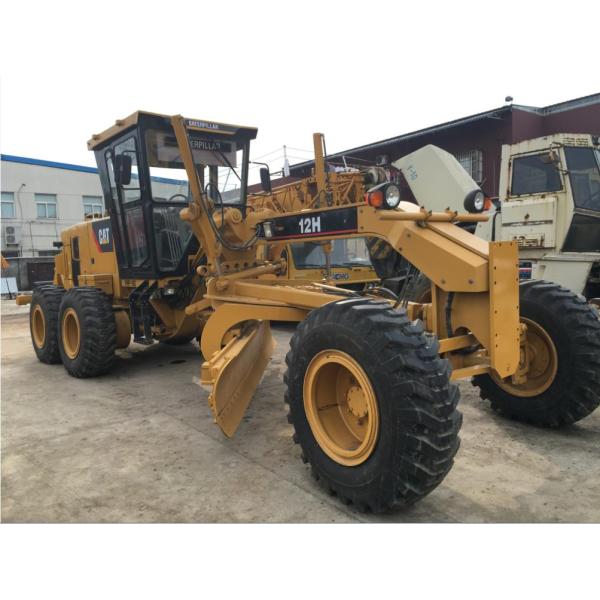 123KW Slightly Used Motor Graders CAT 12H 8700mm*2400mm*3000mm