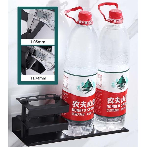 Multifunctional Wall Mounted Toothbrush Holder Matte Black Color ODM