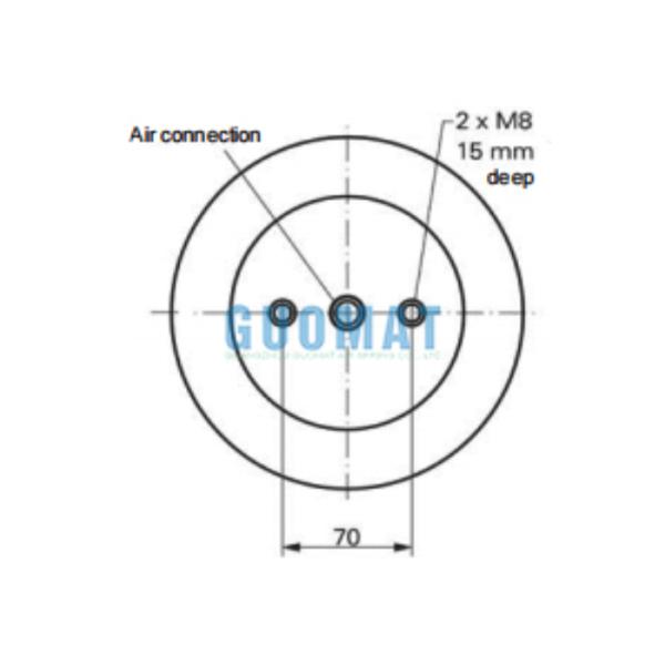 Industrial Bellows Actuator WBZ 320-E Weforma Double Convoluted Air Spring G3/4 Air Hole