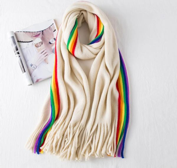 Soft Material Winter Knitted Scarf Acrylic / Wool Material Warm For Men / Women