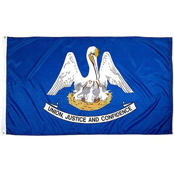 Nylon Custom Flag State Of Louisiana Flag 3x5' Strong Canvas Heading And Brass Grommets