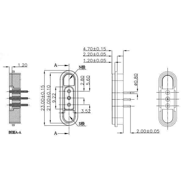 3A Magnetic 3 Pin Connector Male Female Pogo Magnetic Connector 12V With THN plastic