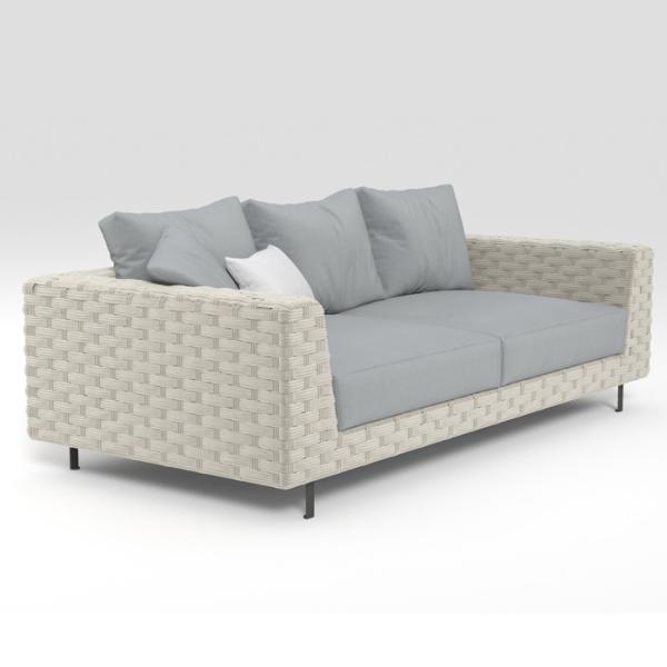 L Shape High Density Foam Seat Rattan Corner Lounge Set