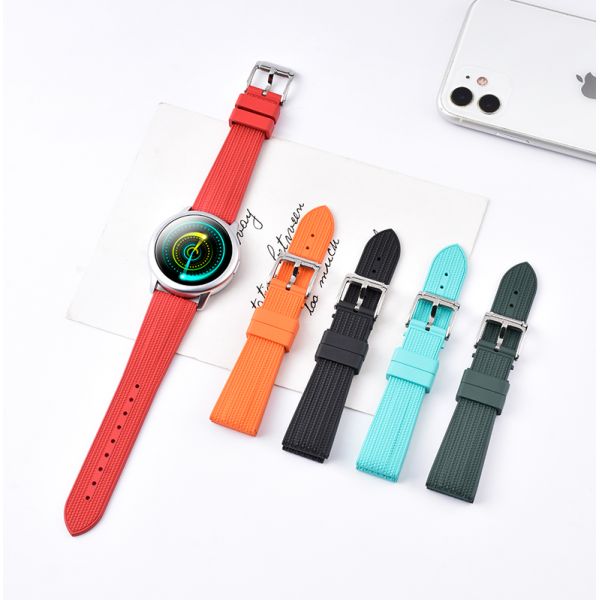 Vertical-Grain FKM Rubber Strap · Compatible With Smartwatches | Customizable Logo And Sizes - Wholesaler SHX With Fast Shipping