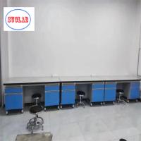 Laboratório de Química Bancos de trabalho Mobiliário de laboratório de madeira Resistente a produtos químicos Superfície laminada