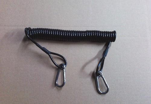 Clear Plastic Top Grade 1.5/4.0x19x100mm Steel 6x60mm Silver Carabiner Coil Tool Lanyard Missed Ropes