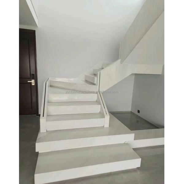Indoor Villa Modern Natural Stone Stairs Design for Polished Straight Steps