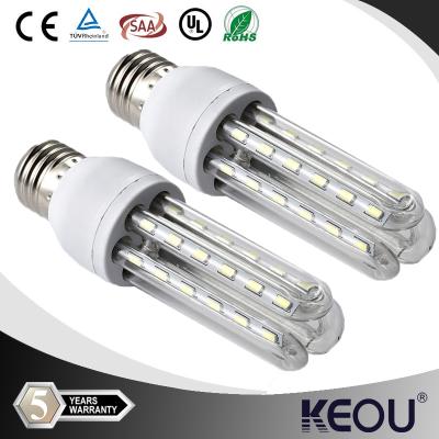 High lumens U shape 12W led bulb lights with 360 degree lighting