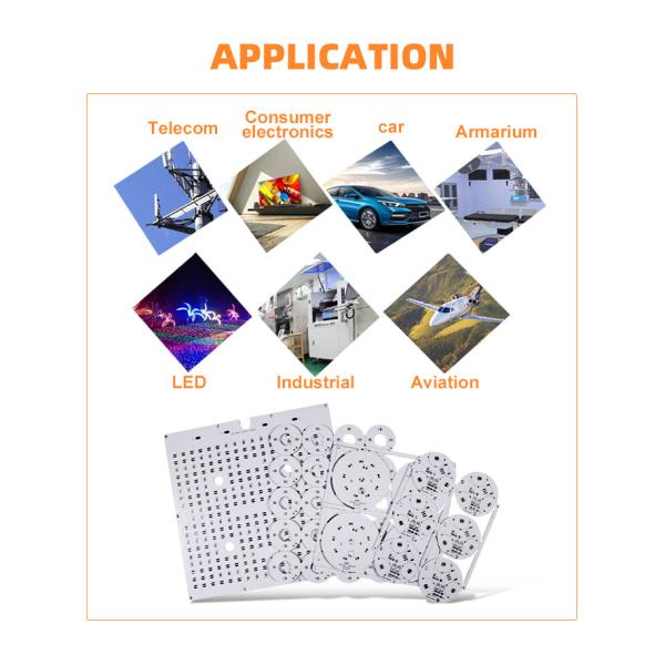 Изготовленная на заказ алюминиевая монтажная плата приведенная толщины Pcb 1.0mm 1.6mm 2.0mm