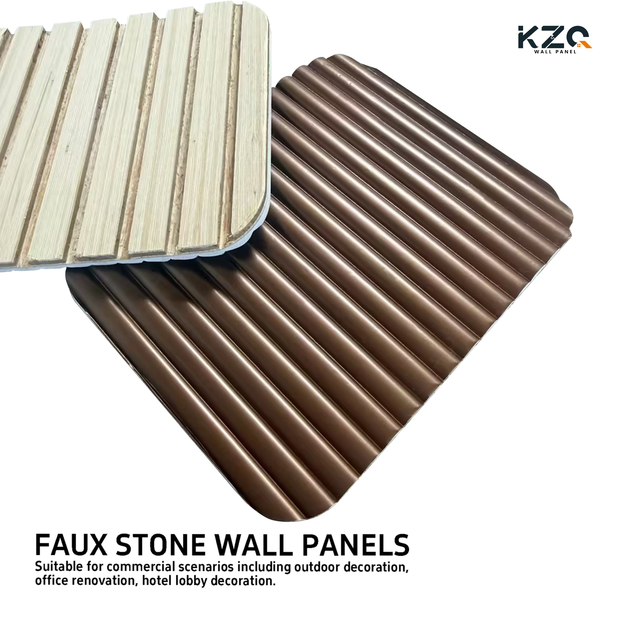 New Stock Arrival Premium Wpc Fluted Wall Panel 3D wall panel For Indoor Home Decoration