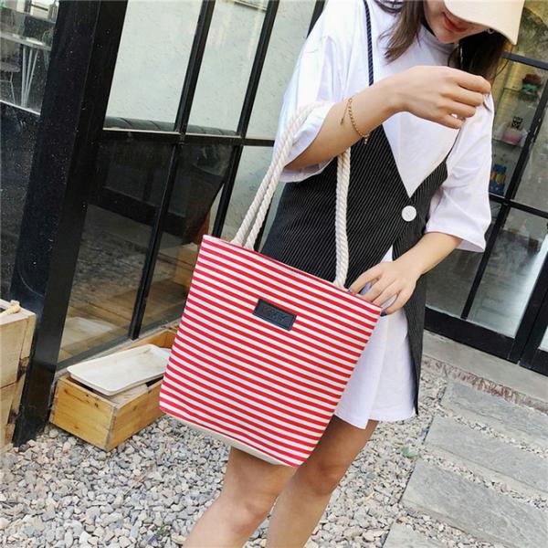 Сумки посещения магазина бакалеи холста дам случайные, Стрипед сумка Тоте пляжа