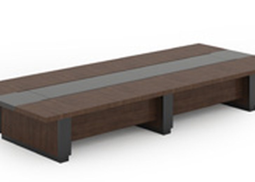 Larry Conference Table with L-shape Structure and Modern Retro Styling in Multiple Sizes