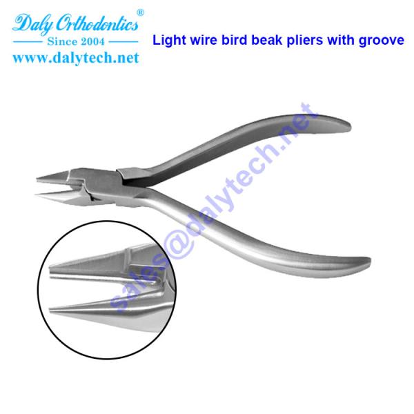 Bird beak pliers with groove of ortho pliers from dental equipment manufacturers