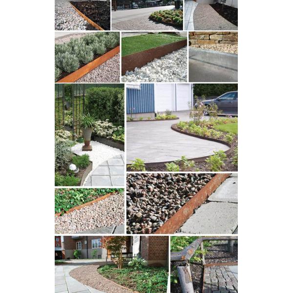 SGS Corten Steel Edging Bunnings 3.93 Inch Garden Metal Ornaments