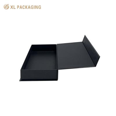 Black Cardboard Magnetic Closure Box Folding Clothing Garment T Shirt Customized Wholesale FactoryPackaging Box