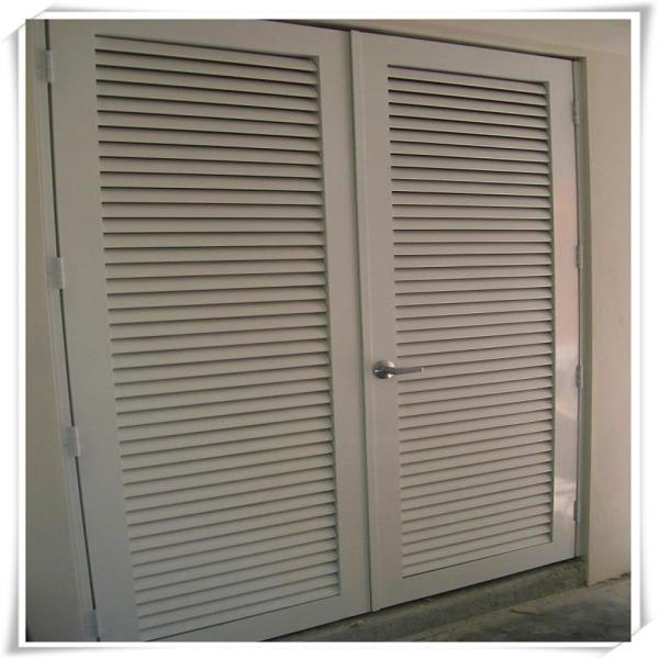 Exterior Aluminium Louver Doors Tempered Glass With Ventilation