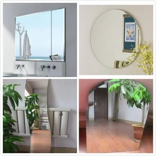 Round Oval Led Mirror Glass Clear Mirror Glass For Bathroom