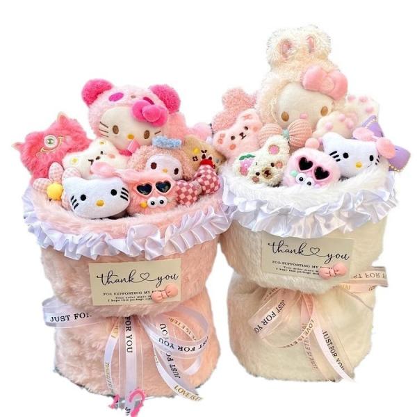 Variety Dolls Plush Flower Bouquet Hello Kitty Valentine's Day/ Year/Birthday Gift for Kids