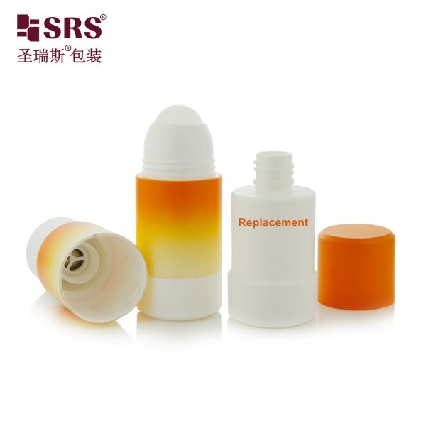 75ML RPPE P Custom Gradient Orange Matte Mould Empty Roll On Bottle for Aesthetic Muscle Soothing Gel Application