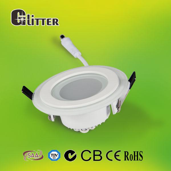 Italian design round SMD 3014 500lm  glass downlight with CE, CB, GS, SAA certificate