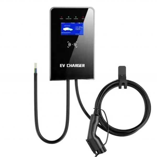 RDC Portable EV Charger Type2 7KW 32A EVSE Charging Box CEE Plug 5M Cable for