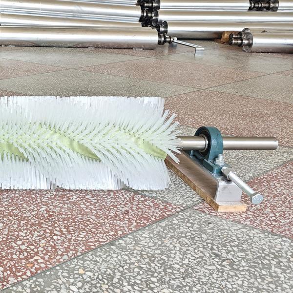 Electric Roller Brush Cleaner Wear-resistant Nylon Wire Spiral Brush Roller Cement Coal Mine Factory Belt Conveyor