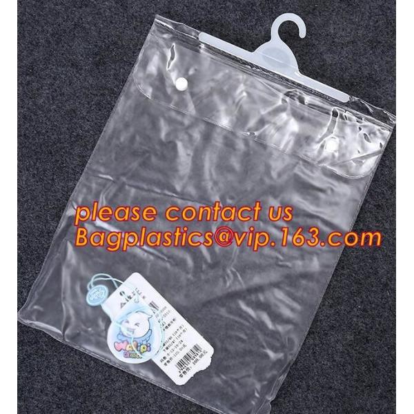 Swimwear Packaging Pouch With K Top, Gusset Bag Bikini Zipper Packaging Bags, Hanger Hook Underwear