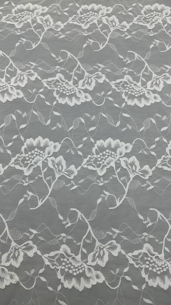 Les filles blanc dentelle tissu brodé respirer motifs floraux maille de terre pour les robes de mariée