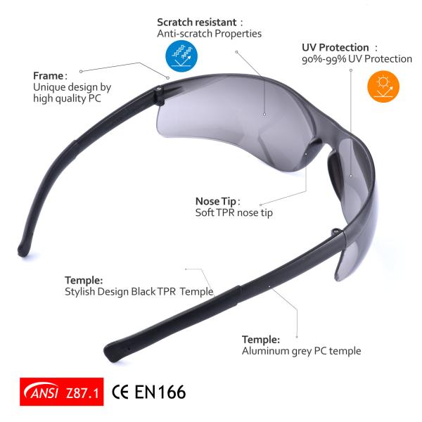 SG019BK Welding Safety Goggles Welding Protection Glass anti UV ANSI Z87