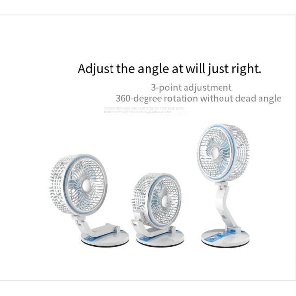 Protable Mini Small Popular Rechargeable Hand Fan With LED Light and Adjustable Speed
