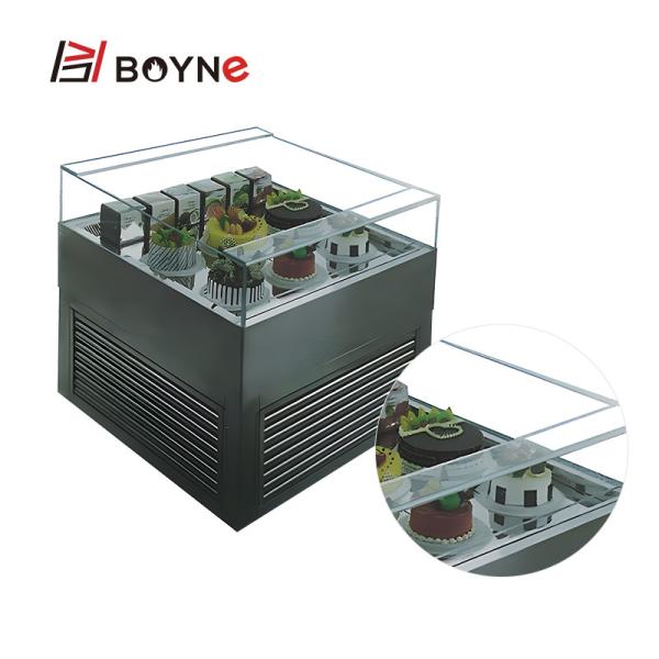 Commercial Open Drawer Type Chocolate Cake Display Cabinet with stainless steel material with painting