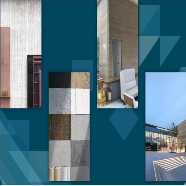 1200x600mm Flexible Stone Ceramic Floor Tiles Stone Effect Plate Rammed Earth Slab