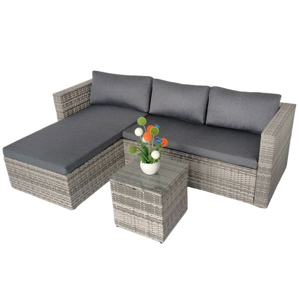 Garden Furniture Outdoor Low Price Wicker Garden Outdoor Plastic Rattan Sofa