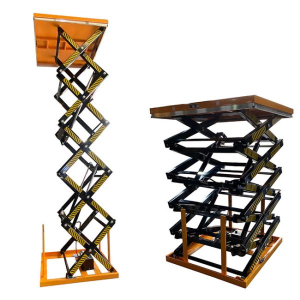 500kg Stationary Hydraulic Scissor Lift Tables Fixed Max Height 4800mm