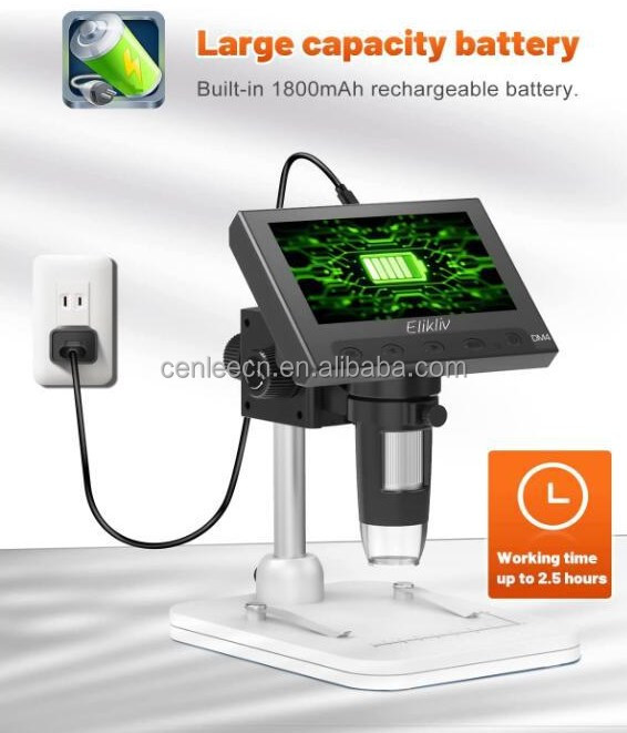 Hot Sale 4.3 Inch LCD Digital USB Coin Microscope with Light 1000x Stereo Microscope for Students