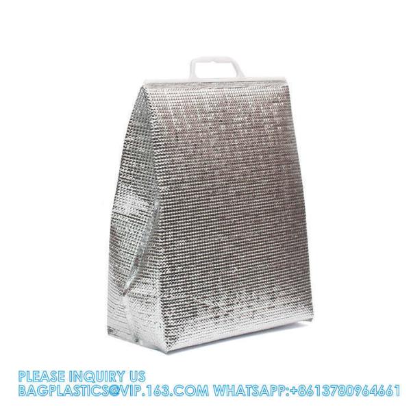 Wholesale Disposable Food Delivery Aluminum Foil Cooler Thermal Insulation Bag Pack Cooler Insulated Foil Bag
